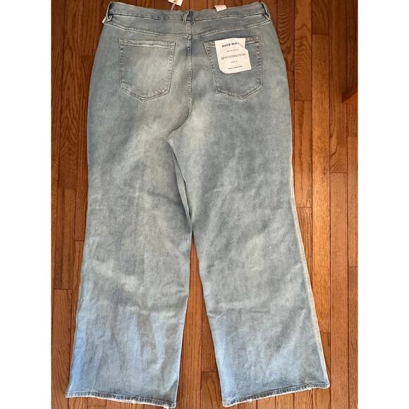Good American - Good Skate High-Rise Wide-Leg Jeans, Plus Size 20 / 34” inseam - Picture 3 of 12